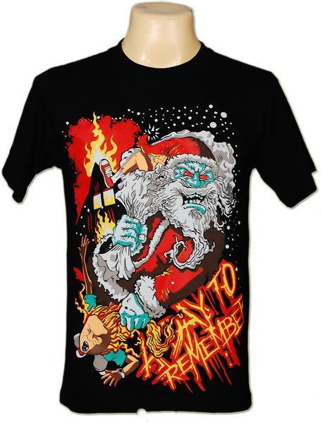 DAY TO REMEMBER Santa Claus BLACK T Shirts Men S  