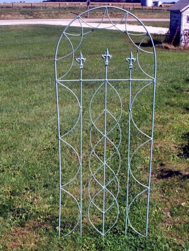 70 Wrought iron Hoop and Arrow Trellis Garden Accent  