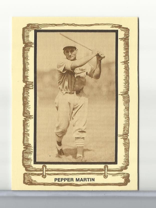 1983 CRAMER SPORTS PROMOTIONS BASEBALL LEGENDS #106 PEPPER MARTIN 