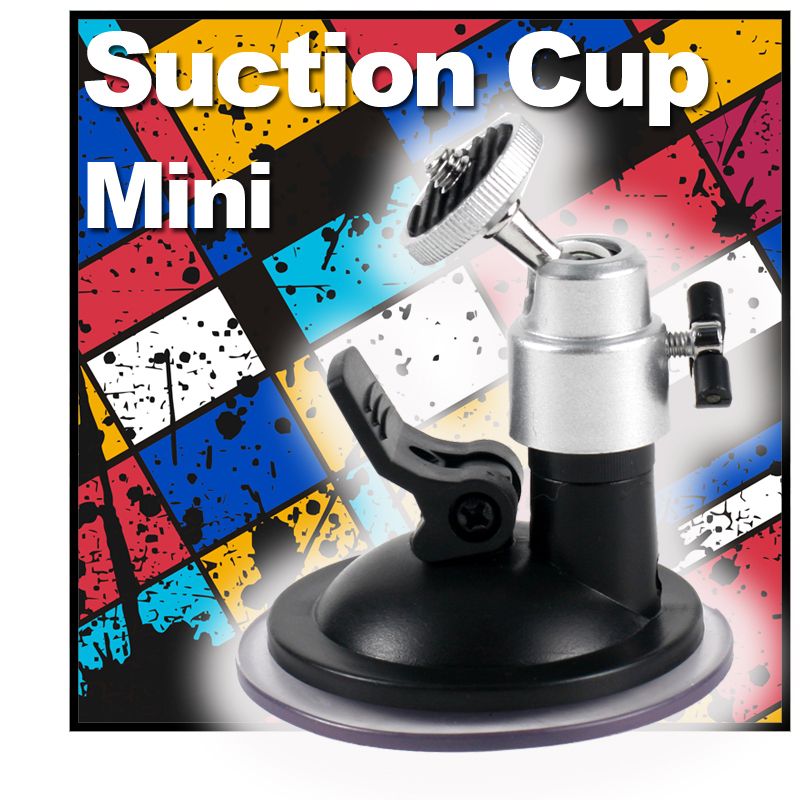 Mini Suction Cup Ballhead Mount Tripod Holder For Car Window screen 