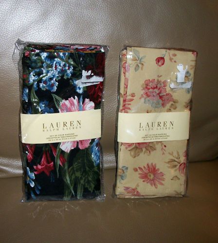 Ralph Lauren 4 pc set napkins 20X20 Isadora Fairdale  