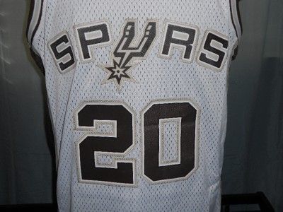 New Manu Ginobili #20 San Antonio SPURS Medium M Adidas Swingman Sewn 