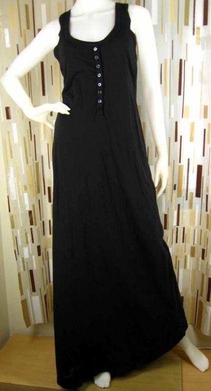 NWT $185 JAMES PERSE Racerback Henley Maxi Dress Sz 4 L XL Stretch 