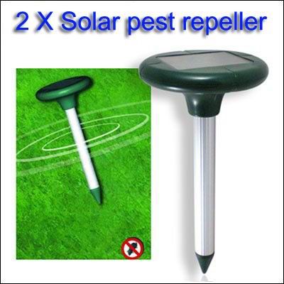 2PCS Solar Garden Mouse Gopher Rodent Pest Control 650m  