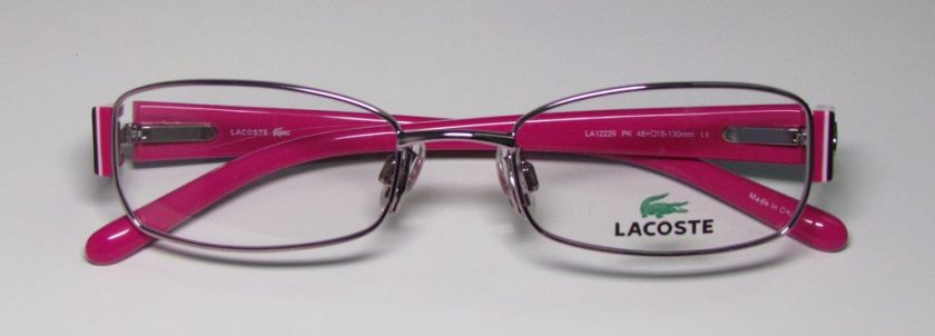 NEW LACOSTE 12229 48 18 130 PINK/BURGUNDY EYEGLASSES/GLASSES/FRAME 