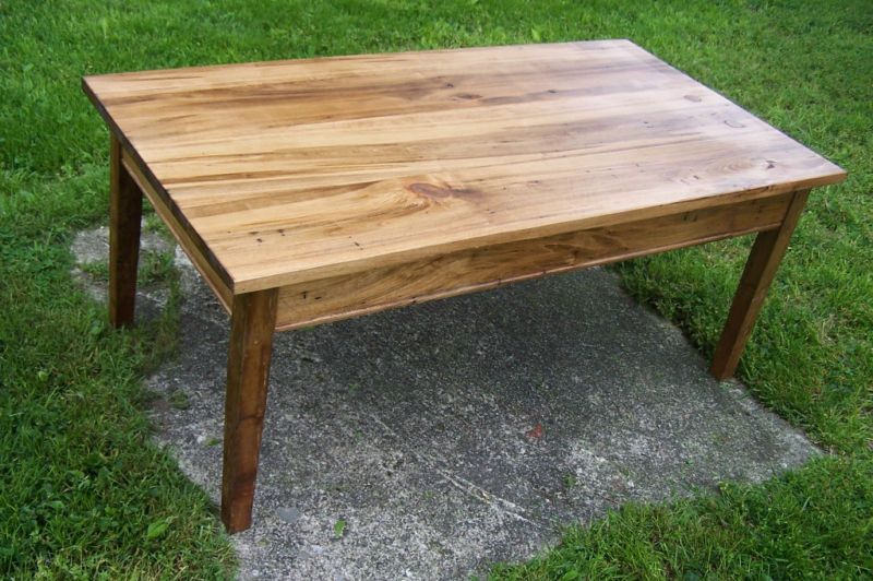 HANDMADE BARNWOOD WORMY MAPLE COFFEE TABLE 150 YR WOOD  