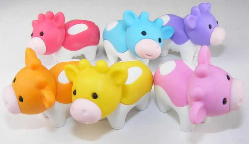 Iwako Japanese Puzzle Eraser Cow Animal Color Choice  