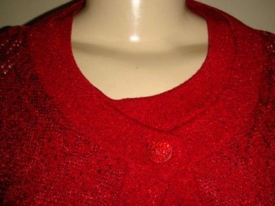 ST. JOHN SHIMMER RED KNIT DRESS & JACKET SET SIZE 8 NWT $2290 STUNNING 