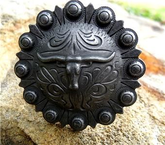 WESTERN DECOR DRAWER PULLS LONGHORN CABINET KNOBS 6 PCS  