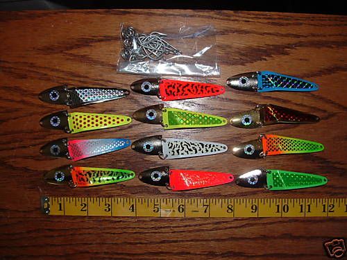 12 JOINTED SALMON SLAMMER SPOON DOWNRIGGER TROLING LURE  