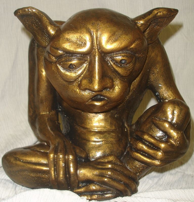 Cross Legged Gargoyle Protector Statue Unique Sculpture Hand Finished 