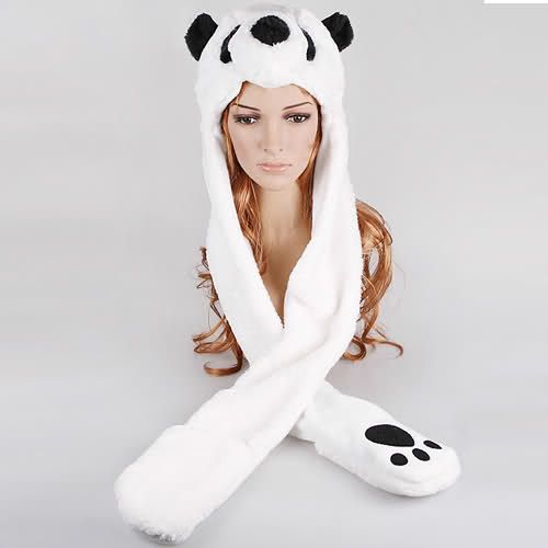 Cosplay Beanie Animal Hat Plush Rave Clothing Kawaii UV  