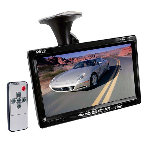 NEW Pyle 7 Window Mount LCD Video Monitor W/ Universal Mount Backup 