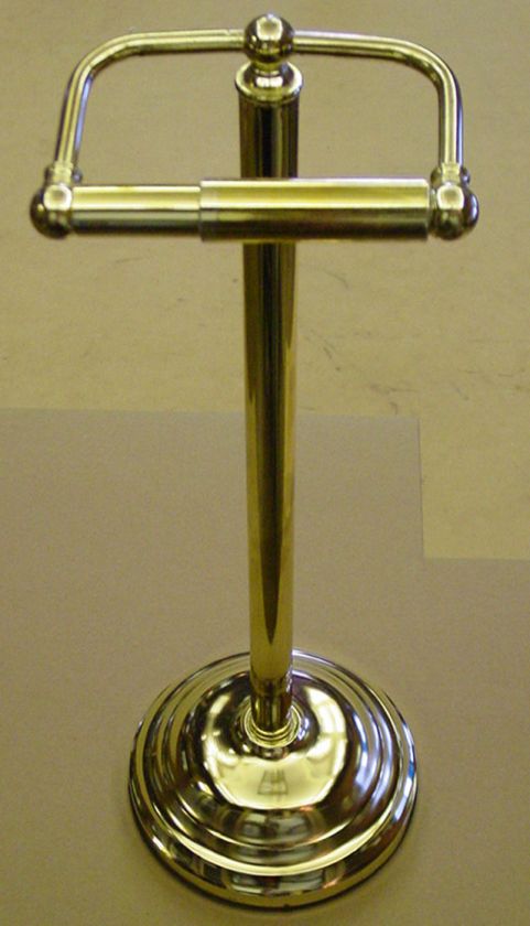 TAYMOR BRASS FLOOR MODEL TOILET TISSUE HOLDER NIB  