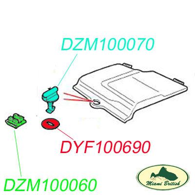 LAND ROVER BATTERY JACK COVER TURNBUCKLE SYSTEM LOCK SET DISCOVERY II 