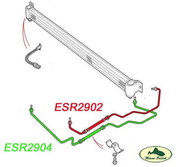 LAND ROVER TRANSMISSION OIL COOLER HOSE P38 RR 95 98  