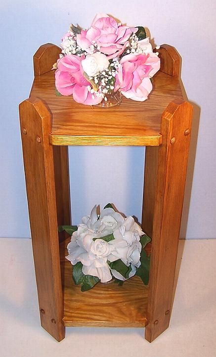 lamp table plant stand tabouret craftsman arts crafts mission oak 