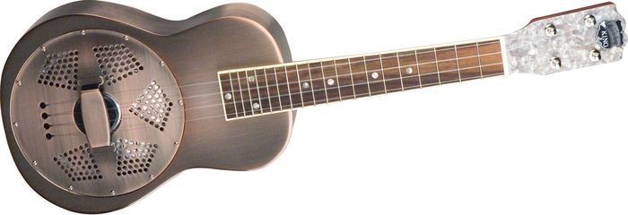   RU 998 Metal Resonator Ukulele Champagne Matte 840246026927  