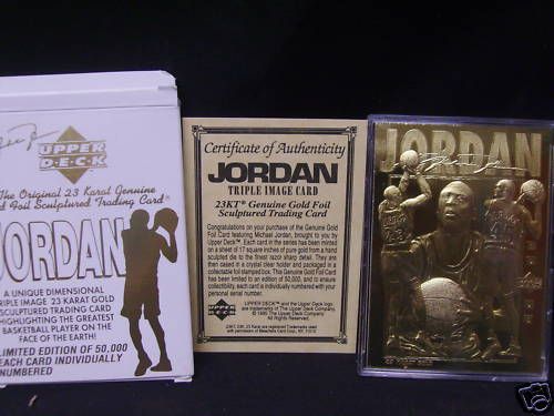 MICHAEL JORDAN 1995 Upper Deck 23 Karat Gold 3 Image  