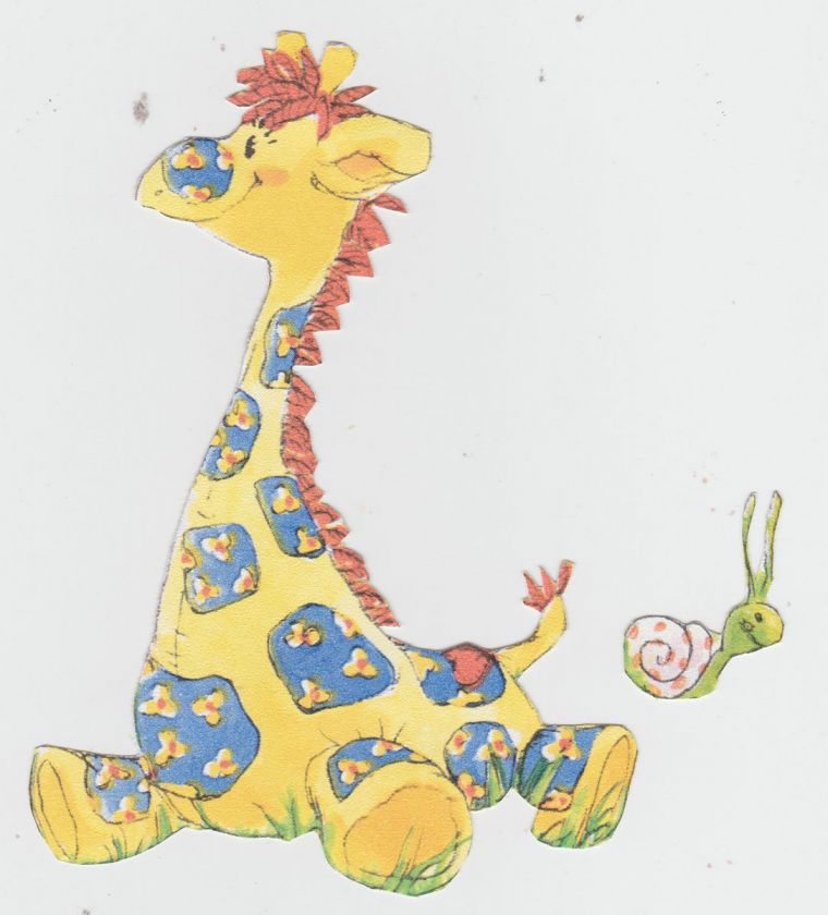 SUZY ZOO GIRAFFE SNAIL WALL BORDER SET PREPASTED CHARACTER CUT 