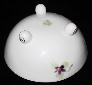 Morimura Hand Painted Nippon Bowl & Underplate, Violets  