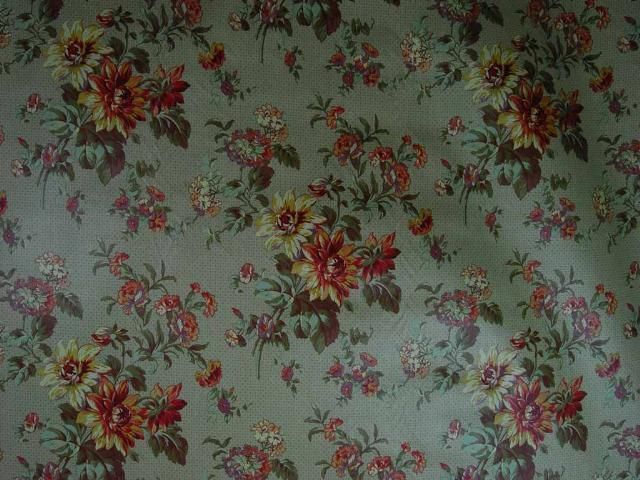 5th Avenue Green Floral Chintz Uph Fabric  